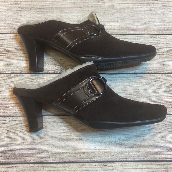 A2 by Aerosoles Brown Suede Leather Snapjack Mule Size 9 - Picture 3 of 11